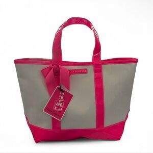Juicy Couture Vibrant Pink and Gray Tote